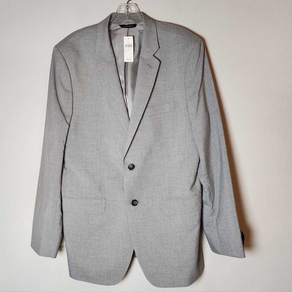 NWT Banana Republic Tailored Slim Grey Blazer Men's Size 42R 42 Regular‎
